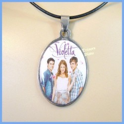 Pendentif VIOLETTA en acier inoxydable