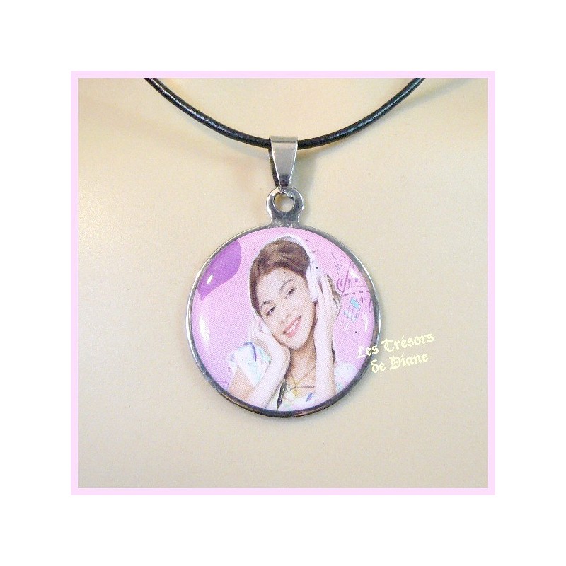 Pendentif VIOLETTA en acier inoxydable