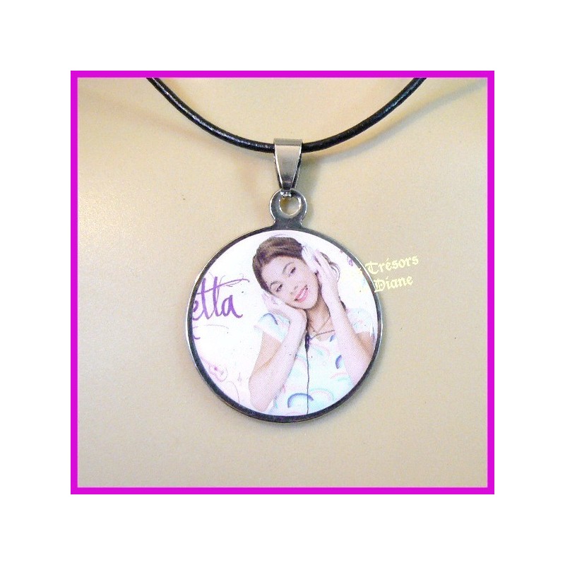 Pendentif VIOLETTA en acier inoxydable