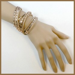 Bracelet  collier en strass