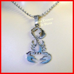 Pendentif SCORPION en acier inoxydable