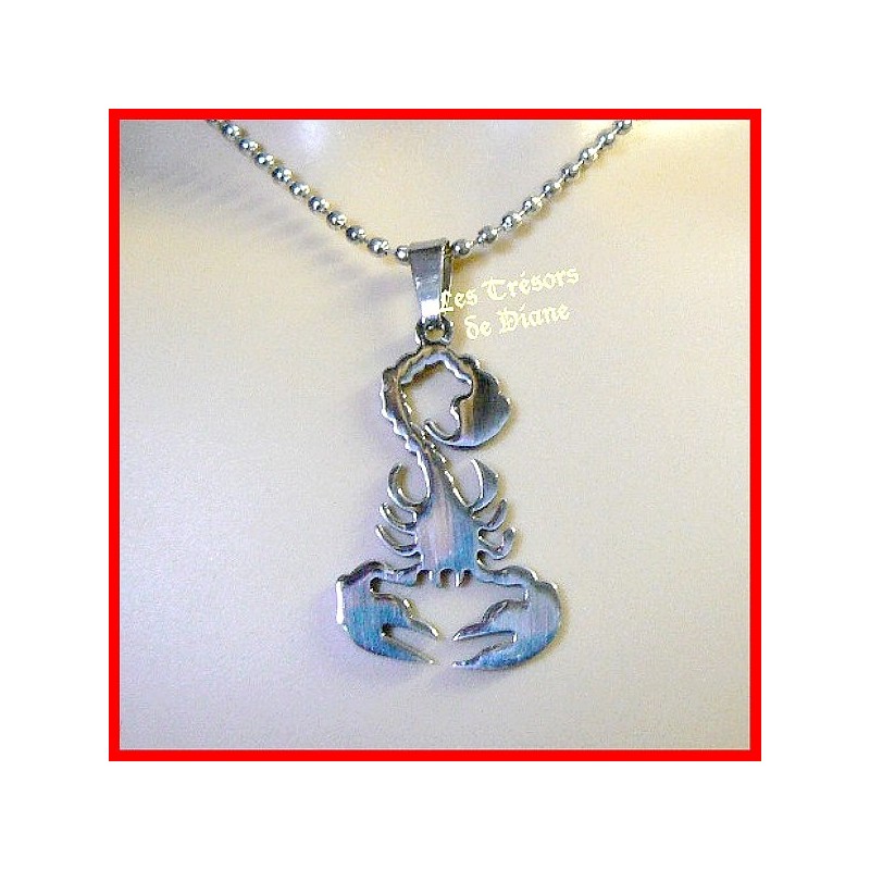 Pendentif SCORPION en acier inoxydable