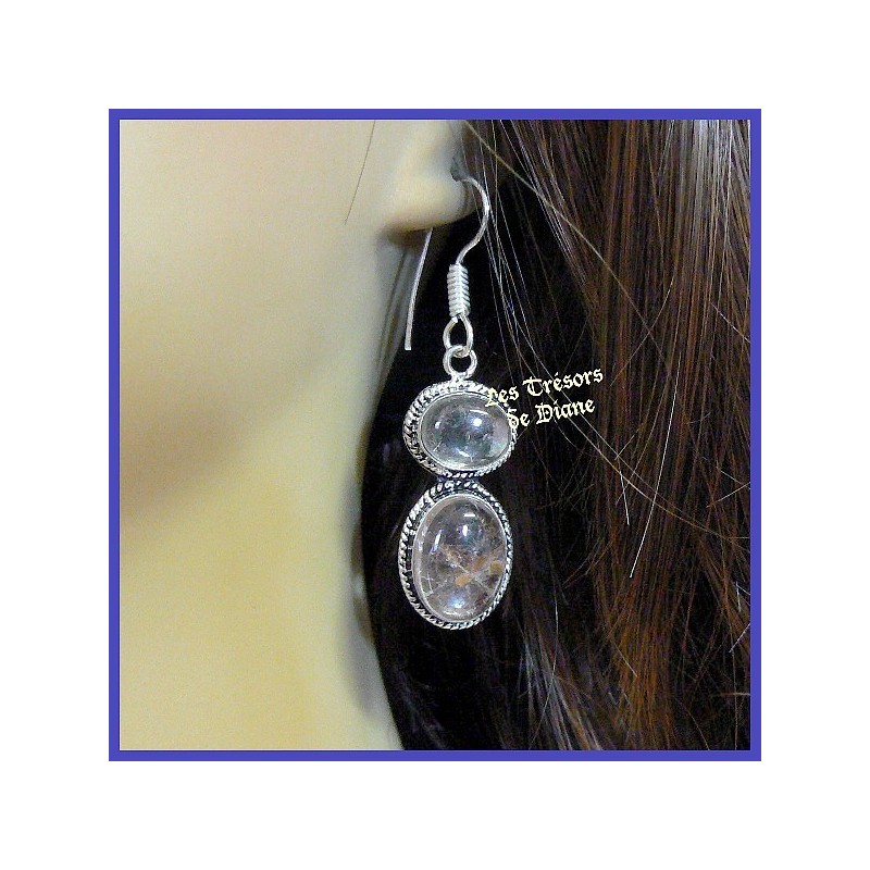 Boucles d'oreilles PRESTIGE en CRISTAL DE ROCHE