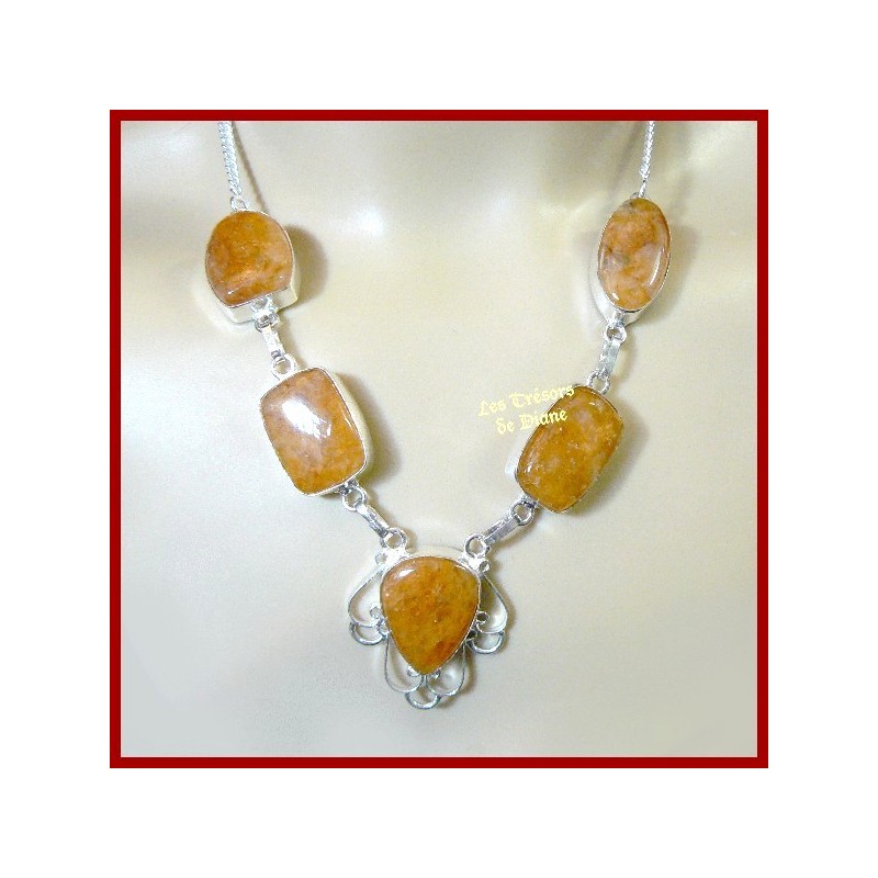 Collier PRESTIGE en CALCITE naturelle Collier PRESTIGE en CALCITE naturelle