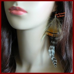 Boucles d'oreilles FROU FROU en plumes véritables