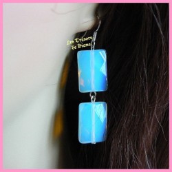 Boucles d'oreilles opalite facettée