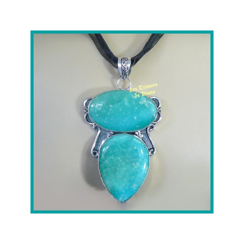 Pendentif PRESTIGE en CHRYSOPRASE naturel d'Australie