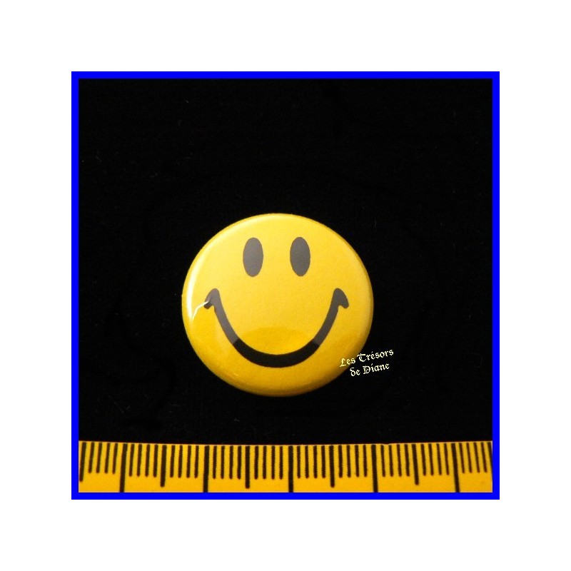 Badge Smiley jaune