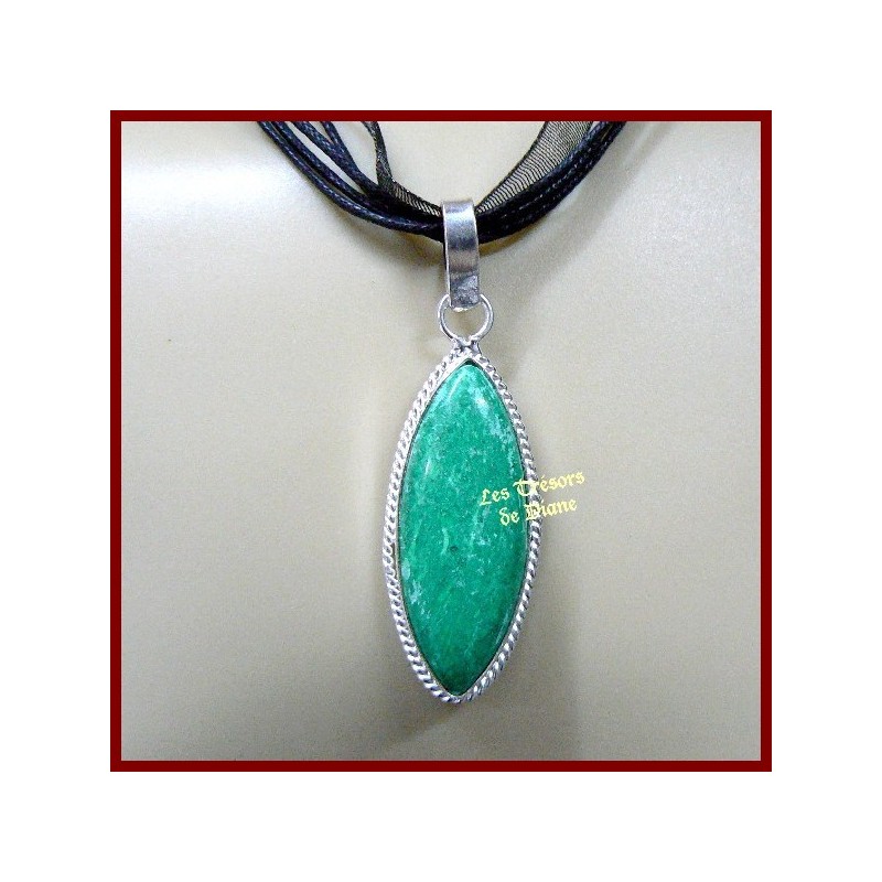 Pendentif PRESTIGE en MALACHITE naturelle