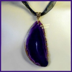 Pendentif géode en agate