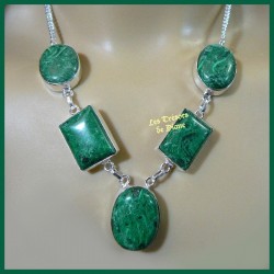 Collier PRESTIGE en MALACHITE naturelle