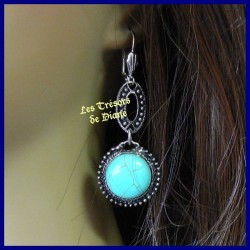 Boucles d'oreilles en TURQUOISE