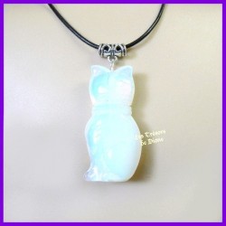 Pendentif CHAT en OPALITE