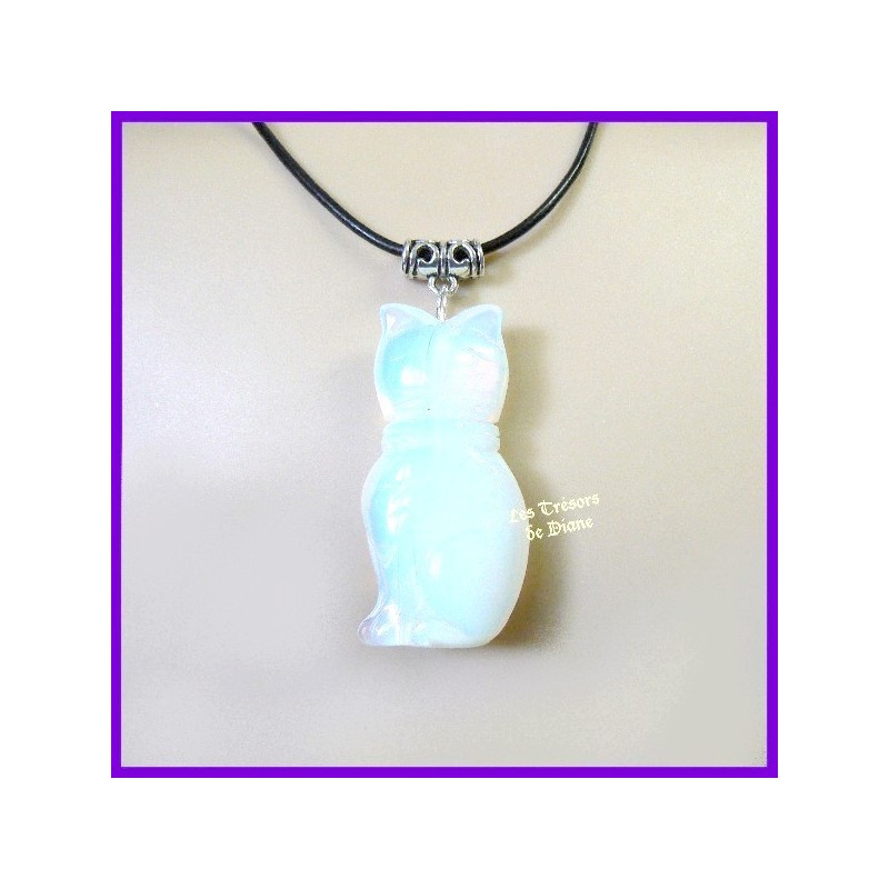 Pendentif CHAT en OPALITE