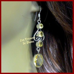 Boucles d'oreilles PRESTIGE en CITRINE