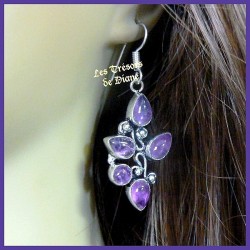 Boucles d'oreilles PRESTIGE en AMETHYSTE