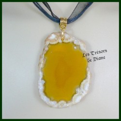 Pendentif GEODE en AGATE