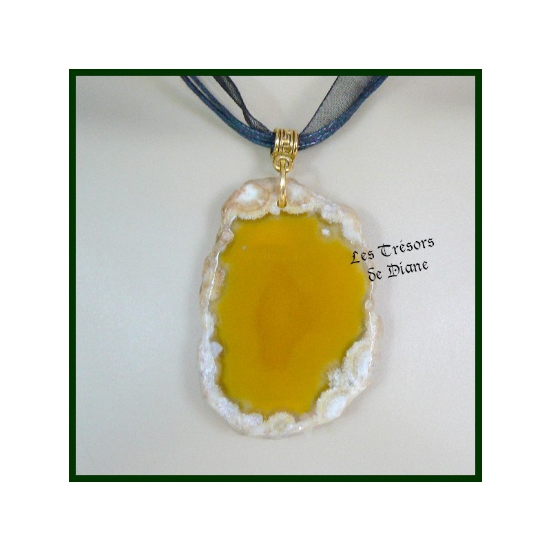 Pendentif GEODE en AGATE