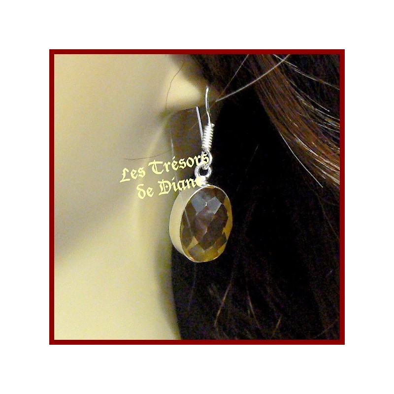 Boucles d'oreilles PRESTIGE en CITRINE