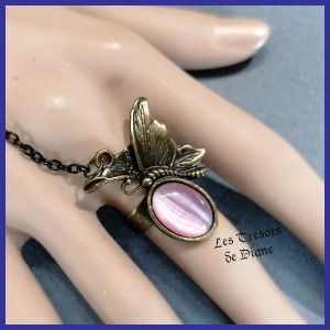 Bracelet en DENTELLE et OEIL DE CHAT