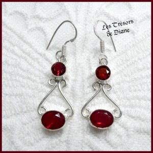 Boucles d'oreilles PRESTIGE en GRENAT