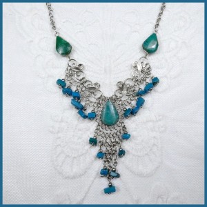 Collier du Pérou en TURQUOISE naturelle