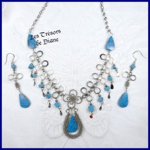 Parure du Pérou en TURQUOISE naturelle