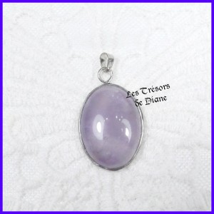 Pendentif en AMETHYSTE naturelle sertie CARLA