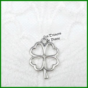 Charm porte-bonheur TREFLE bi-face