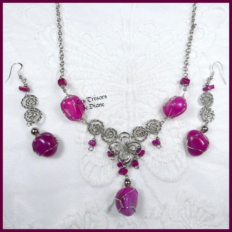 Parure du Pérou en AGATE Parure du Pérou en AGATE