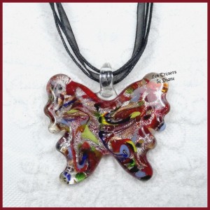 Pendentif PAPILLON style MURANO