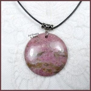 Pendentif en RHODONITE naturelle