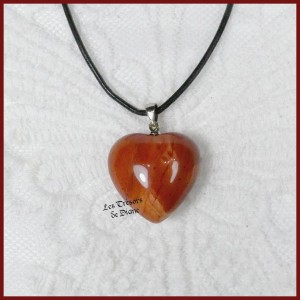 Pendentif COEUR en JASPE naturel