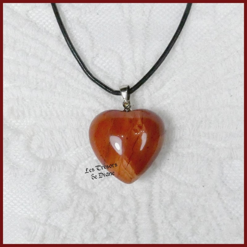 Pendentif COEUR en JASPE naturel Pendentif COEUR en JASPE naturel