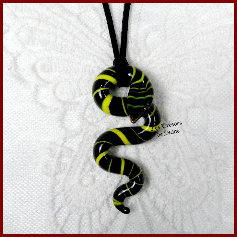 Pendentif SERPENT en verre