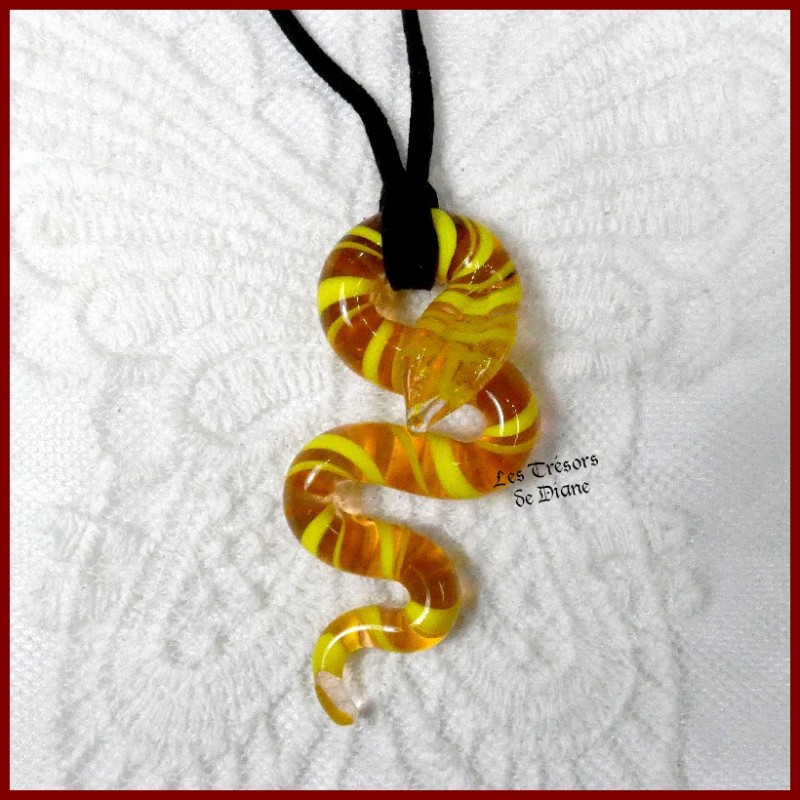 Pendentif SERPENT en verre