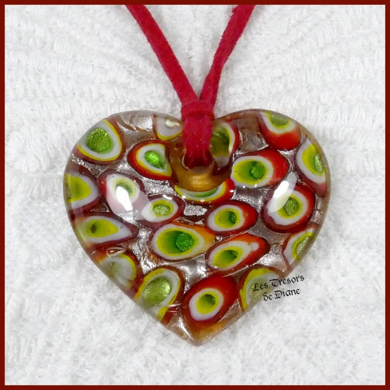 Pendentif COEUR style MURANO