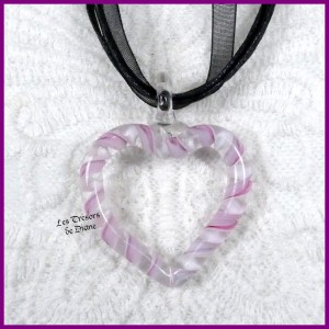 Pendentif COEUR  en VERRE