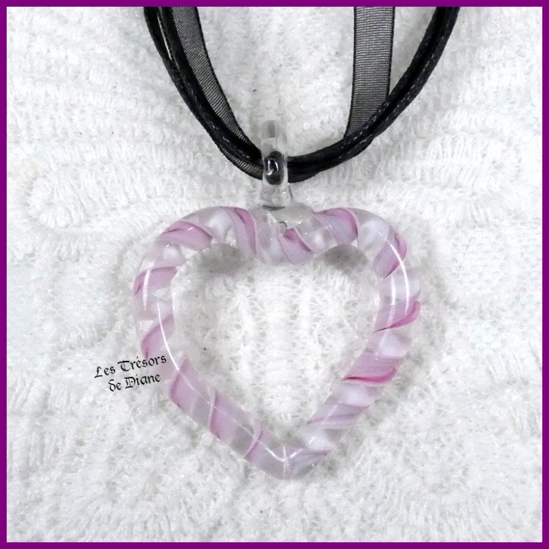 Pendentif COEUR  en VERRE