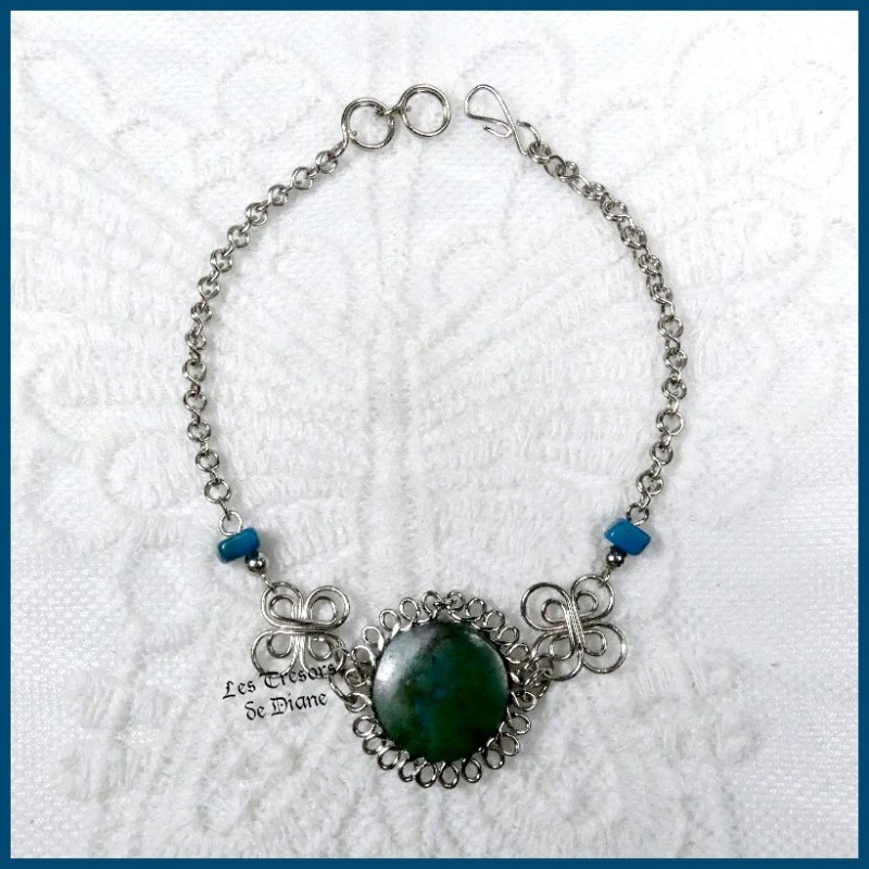 Bracelet du Pérou en TURQUOISE naturelle Bracelet du Pérou en TURQUOISE naturelle