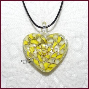 Pendentif COEUR SAMBA en VERRE