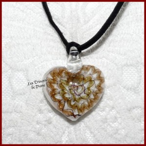 Pendentif COEUR en verre GYPSY