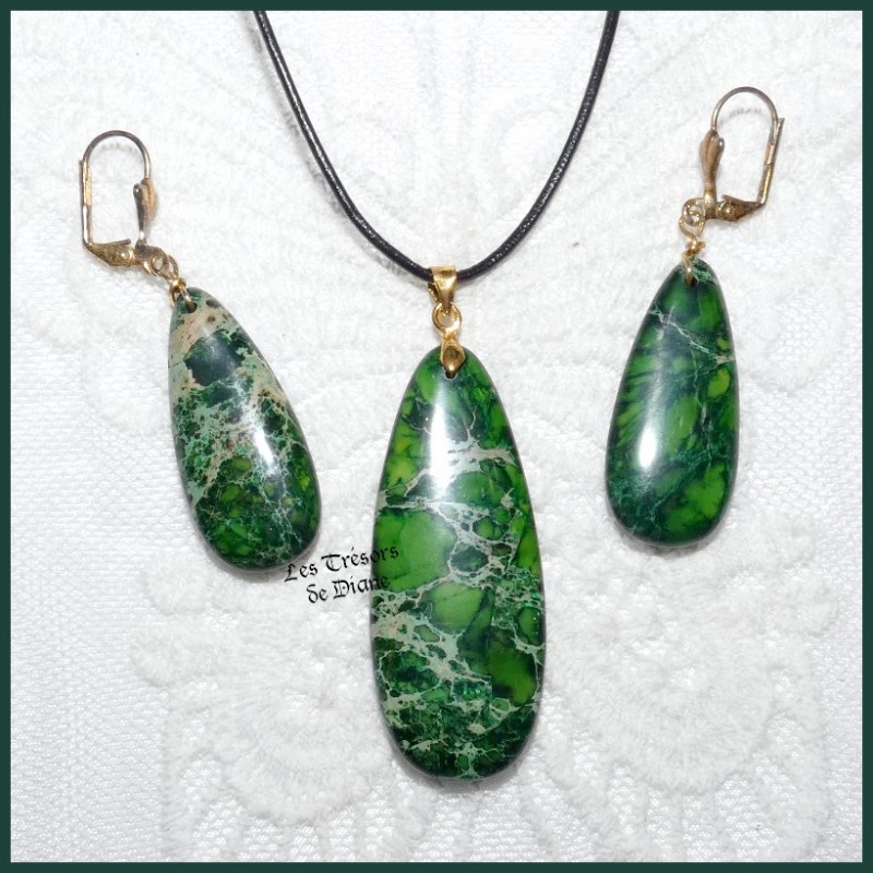 Parure en VARISCITE naturelle