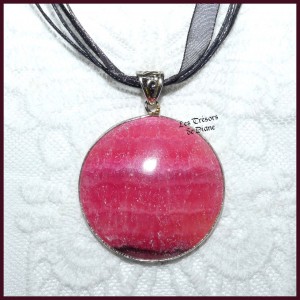 Pendentif en RHODOCHROSITE D'ARGENTINE naturelle