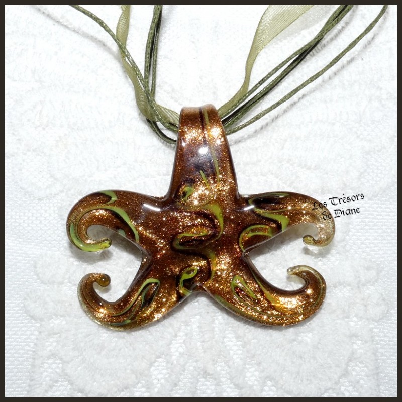 Pendentif ETOILE DE MER style MURANO