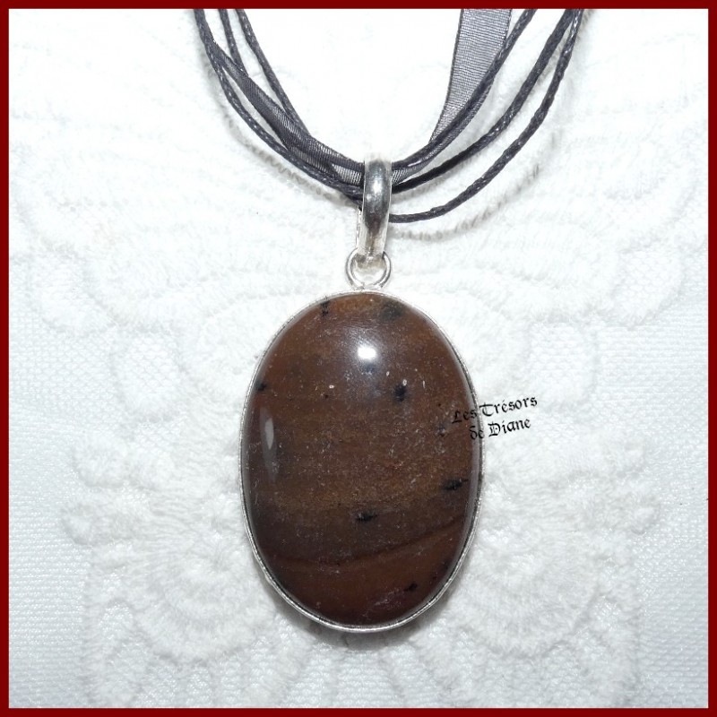 Pendentif PRESTIGE en OPALE DENDRITIQUE naturel Pendentif PRESTIGE en OPALE DENDRITIQUE naturel