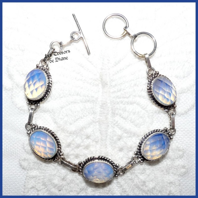 Bracelet en OPALITE et ARGENT Bracelet en OPALITE et ARGENT
