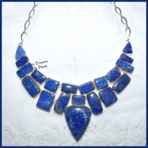 Collier en LAPIS LAZULI naturel et ARGENT