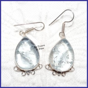 Boucles en QUARTZ naturel et ARGENT