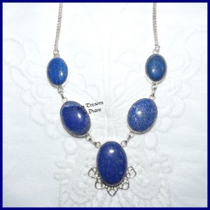 Collier en LAPIS LAZULI naturel et ARGENT